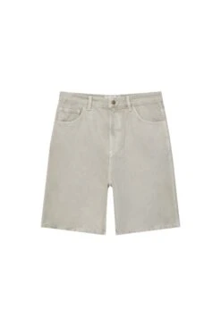 PULL & BEAR Wide-Leg Bermuda - Shorts Di Jeans - Sand -PULL - BEAR Negozio daa3d46e3a2e48598949103b77dfb744