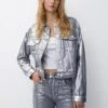 PULL & BEAR Giacca Di JeansSilver Coloured Donna Giacche E Blazer PUC21G0IQ-D11 -PULL - BEAR Negozio de686e41a26648bb909f599b418a52e4