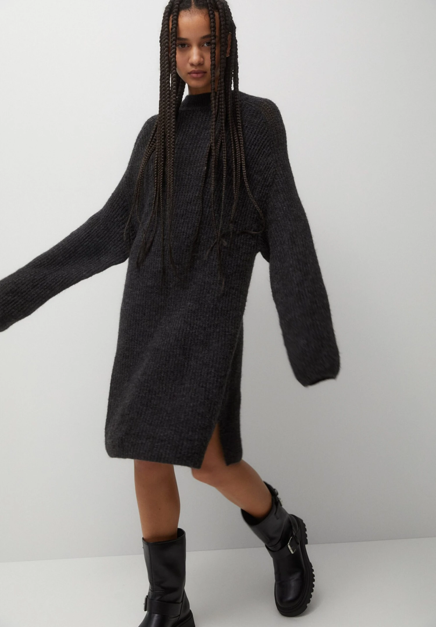 PULL & BEAR Short - Abito In Maglia - Dark Grey 3 PULL & BEAR Short - Abito In Maglia - Dark Grey