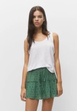 PULL & BEAR PrintedMinigonnaGreen Donna Gonne PUC21B0KB-M11