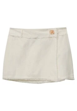 PULL & BEAR With Frayed Edges - Gonna A Campana - White -PULL - BEAR Negozio e204497eca4d401ba0669ad369b36f34