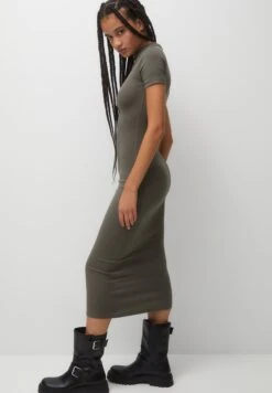 PULL & BEAR High Neck Basic - Vestito Lungo - Grey -PULL - BEAR Negozio e2d6e338aa2740df8ede3ad10015f960