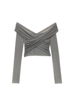 PULL & BEAR Long Sleeve SurpliceCamicettaLight Green Donna Camicie E Bluse PUC21E12M-M11 -PULL - BEAR Negozio e48ebc17c32c449dbd7c894a1b1aafe4