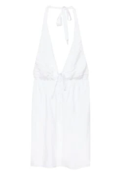 PULL & BEAR Short Tie Dye Halter- Vestito Estivo - White -PULL - BEAR Negozio e65378765be04a26a6eaefcefcad5657