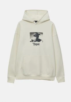 PULL & BEAR Tupac Felpa Con CappuccioWhite Uomo Maglieria E Felpe PUC22S0QV-A11 -PULL - BEAR Negozio e67da6bafbc2438292e2d1cf17c519bd