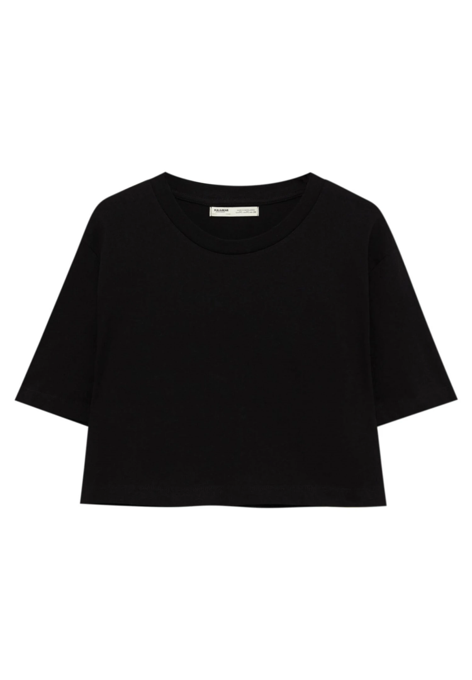 PULL & BEAR Cropped T-Shirt BasicBlack Donna T-shirt E Top PUC21D2A0-Q11 8 PULL & BEAR Cropped T-Shirt BasicBlack Donna T-shirt E Top PUC21D2A0-Q11 - immagine 6