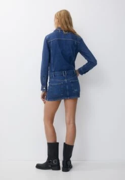 PULL & BEAR Short Button-UpVestito Di JeansBlue Denim Donna Vestiti PUC21C16H-K11 -PULL - BEAR Negozio e7cdc62d374e4b18837e102c50b7f617