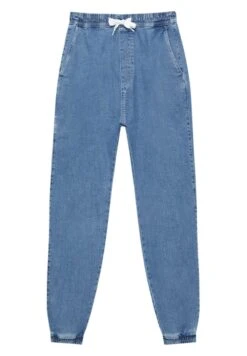 PULL & BEAR Basic Pantaloni SportiviBlue Denim Uomo Pantaloni PUC22E0EQ-K12 -PULL - BEAR Negozio e999ad7f0b674f6681a5b7c0a2ad8c7a