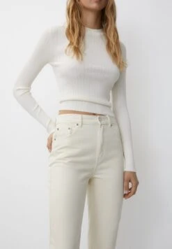 PULL & BEAR Mom - Jeans Tapered Fit - Mottled Beige -PULL - BEAR Negozio ea265eeaf3214259aaeeca43b3746416