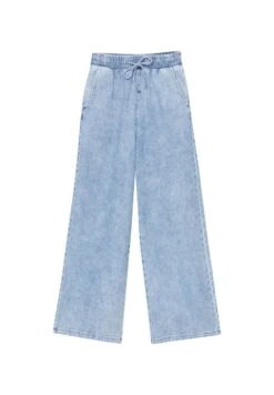PULL & BEAR Wide Leg Jeans A ZampaMottled Dark Blue Donna Jeans PUC21N0M7-K11 -PULL - BEAR Negozio ea3232e3d04a4b63a979ebaf49f510ad