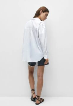 PULL & BEAR Basic-Popelin - Camicia - White -PULL - BEAR Negozio eb1ce280858248eeb3c1d2796a14206d