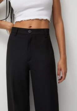 PULL & BEAR Formal Straight-Leg- Pantaloni - Black -PULL - BEAR Negozio eb2d20e45de24dccbdeb99a5f12082de