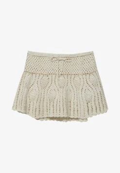 PULL & BEAR Flared Crochet - Minigonna - Beige -PULL - BEAR Negozio ebe97aa08634405fa3d4de1b0b8ec4ae