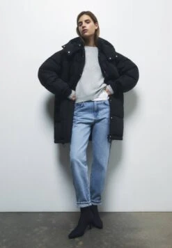 PULL & BEAR Cappotto Invernale - Mottled Black -PULL - BEAR Negozio ec028eccee0f41a1be42e6eb2d6c4677