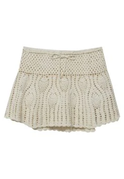 PULL & BEAR Flared Crochet - Minigonna - Beige -PULL - BEAR Negozio eefbaf623c1e43bcafcfd2af115a810f