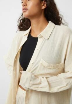 PULL & BEAR Rustic Oversize With Frayed-Trim PocketCamiciaWhite Donna Camicie E Bluse PUC22D0K6-A11 -PULL - BEAR Negozio effdd4cf84b94373ab7351e14f92574e