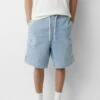 PULL & BEAR Soft-BermudaShorts Di JeansBlue Denim Uomo Jeans PUC22F0DK-K11
