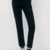 PULL & BEAR High Waist MomJeans Slim FitMottled Black Donna Jeans PUC21N0KG-Q11