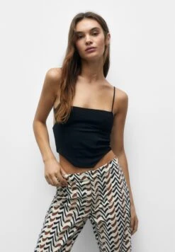 PULL & BEAR Corset - Camicetta - Black