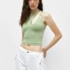 PULL & BEAR Asymmetric Strap - Top - Khaki -PULL - BEAR Negozio f5ee8a4554a8442fa20ac05588617d6f