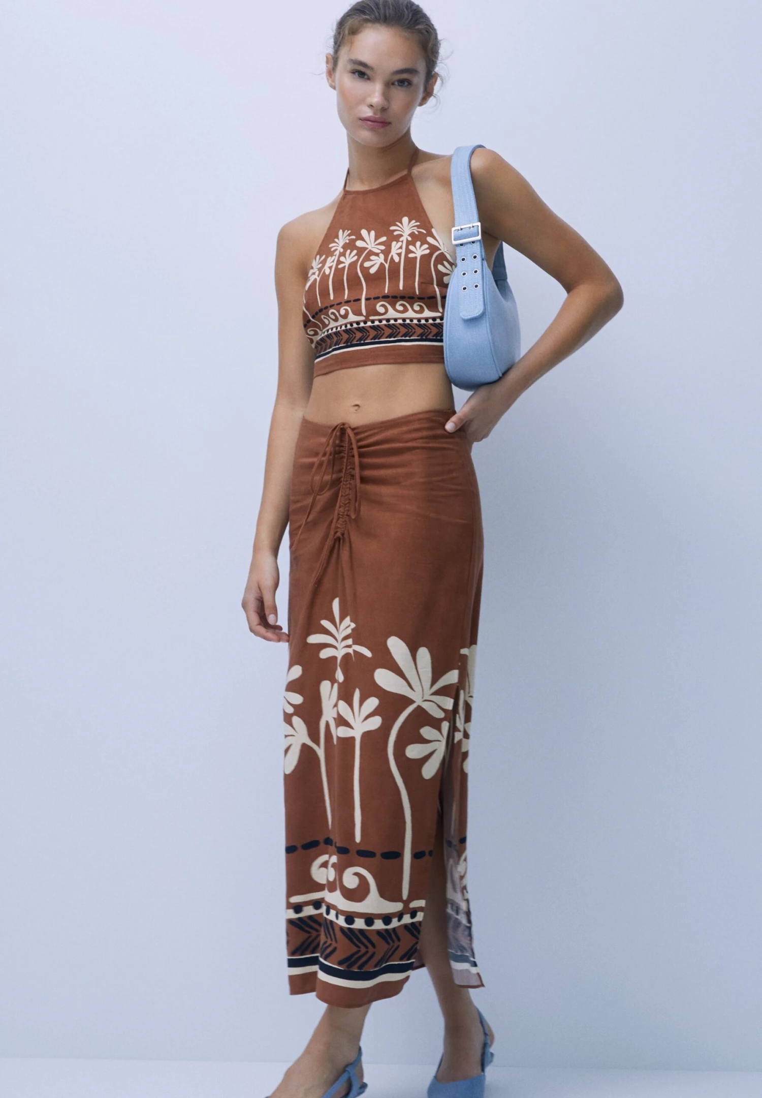 PULL & BEAR Printed MidiGonna A CampanaLight Brown Donna Gonne PUC21B0KD-O11 7 PULL & BEAR Printed MidiGonna A CampanaLight Brown Donna Gonne PUC21B0KD-O11 - immagine 5