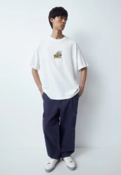 PULL & BEAR Short Sleeve Stwd TaxiT-Shirt Con StampaWhite Uomo T-shirt E Polo PUC22O1Q6-A11 -PULL - BEAR Negozio f6e1f2d3d4c843ea87c48c66323da7b6