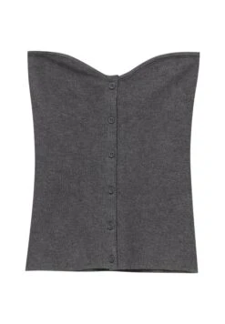 PULL & BEAR With Sweetheart Neckline TopDark Grey Donna T-shirt E Top PUC21D2L1-C11 11 PULL & BEAR With Sweetheart Neckline TopDark Grey Donna T-shirt E Top PUC21D2L1-C11 -PULL - BEAR Negozio f8158806a891429eab2f5dd251805f68
