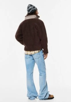 PULL & BEAR Giacca In Pile - Brown -PULL - BEAR Negozio f95ad1f74bde45a1b594b64e5961a420