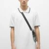 PULL & BEAR With Contrast Collar - Polo - White -PULL - BEAR Negozio fa7cb59c82714b0ebdeffcf231d19e15