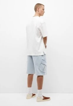 PULL & BEAR Bund - Shorts Di Jeans - Stone Blue Denim -PULL - BEAR Negozio fa8158d92ddc4836895ff4c5e49d3568