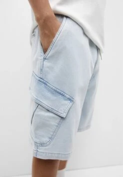 PULL & BEAR Bund - Shorts Di Jeans - Stone Blue Denim -PULL - BEAR Negozio fb2b40edd9394be7a991bd8b618847cc