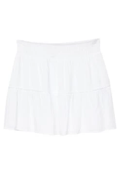 PULL & BEAR With Shirring And Ruffles - Gonna A Campana - White -PULL - BEAR Negozio fcd7379dc9ea48a08396211380fa39b1