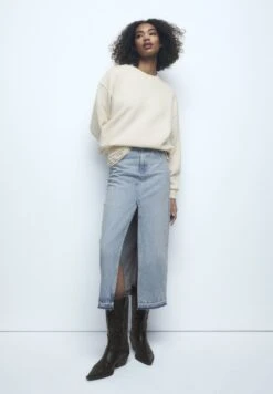 PULL & BEAR Long - Gonna Lunga - Dark Blue -PULL - BEAR Negozio fce858b8f59c45579652e586c67a194a