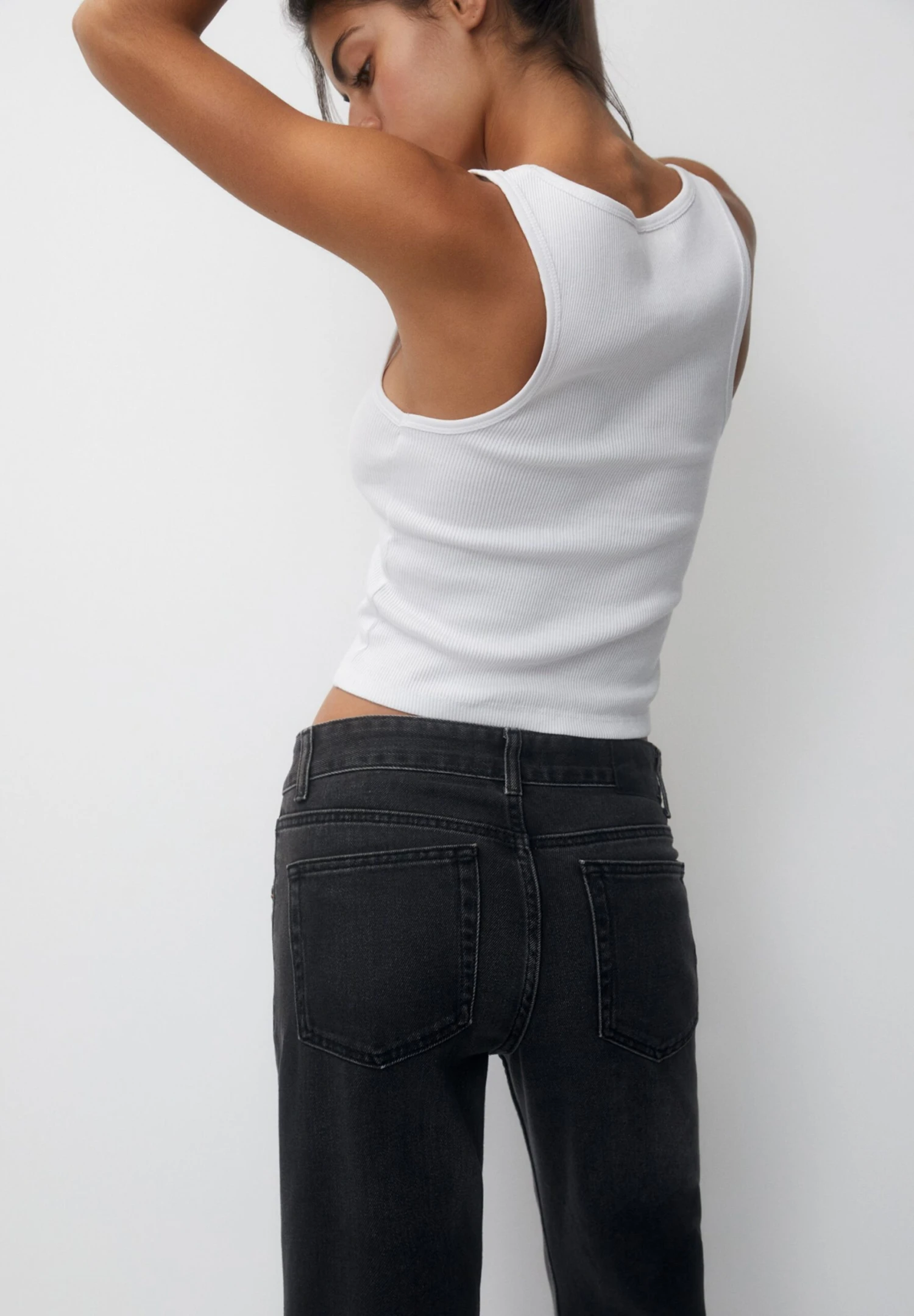 PULL & BEAR Mid Waist- Jeans A Sigaretta - Black 7 PULL & BEAR Mid Waist- Jeans A Sigaretta - Black - immagine 5