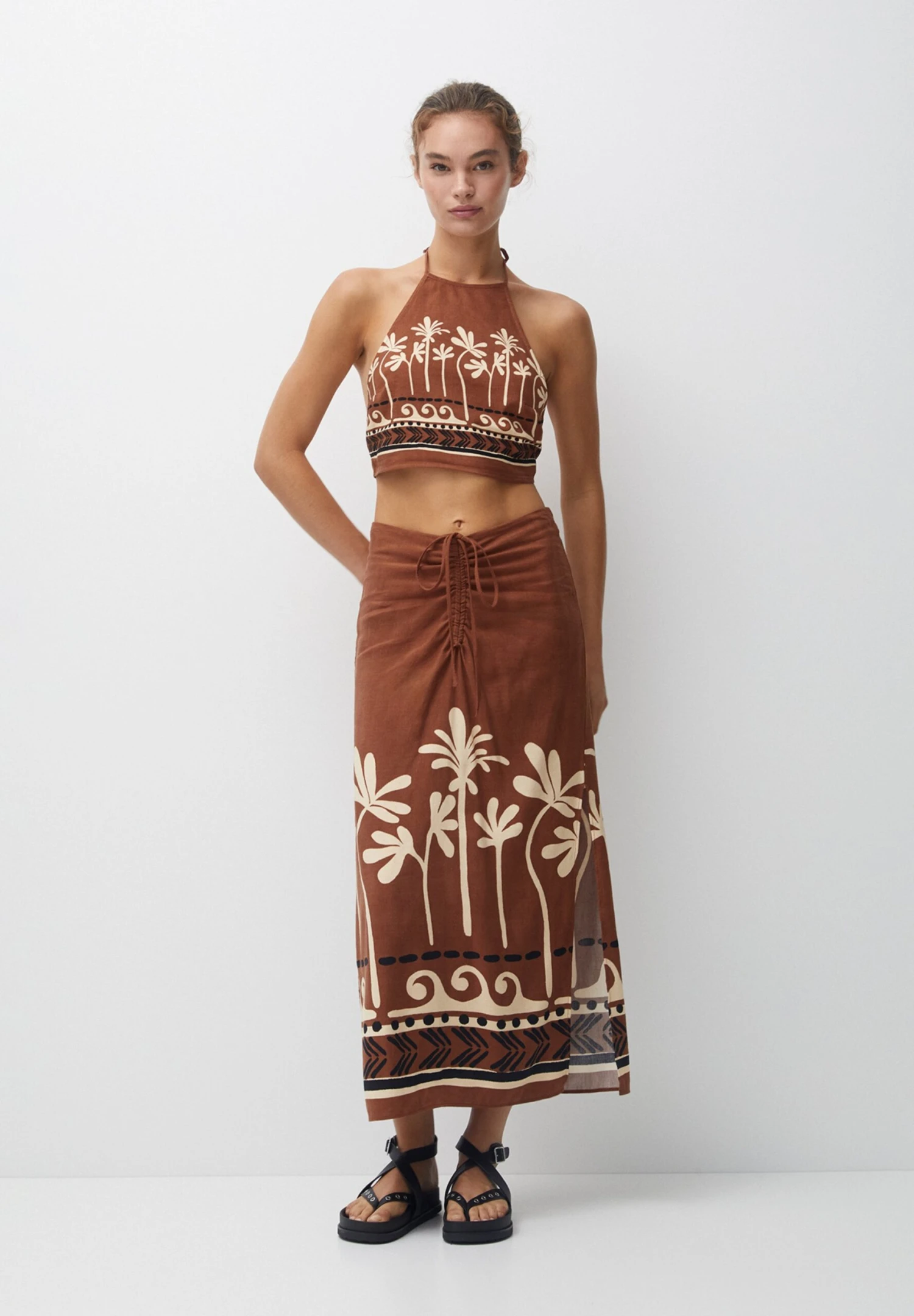 PULL & BEAR Printed MidiGonna A CampanaLight Brown Donna Gonne PUC21B0KD-O11 4 PULL & BEAR Printed MidiGonna A CampanaLight Brown Donna Gonne PUC21B0KD-O11 - immagine 2