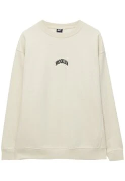 PULL & BEAR Brooklyn Varsity- Felpa - Mottled Beige -PULL - BEAR Negozio ffde3ae7456844faa9b3524e0373907c